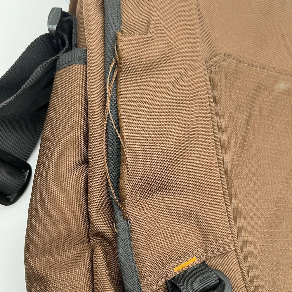 Timberland Messenger Bag Mens OS Brown Canvas Laptop Satchel Crossbody Travel
